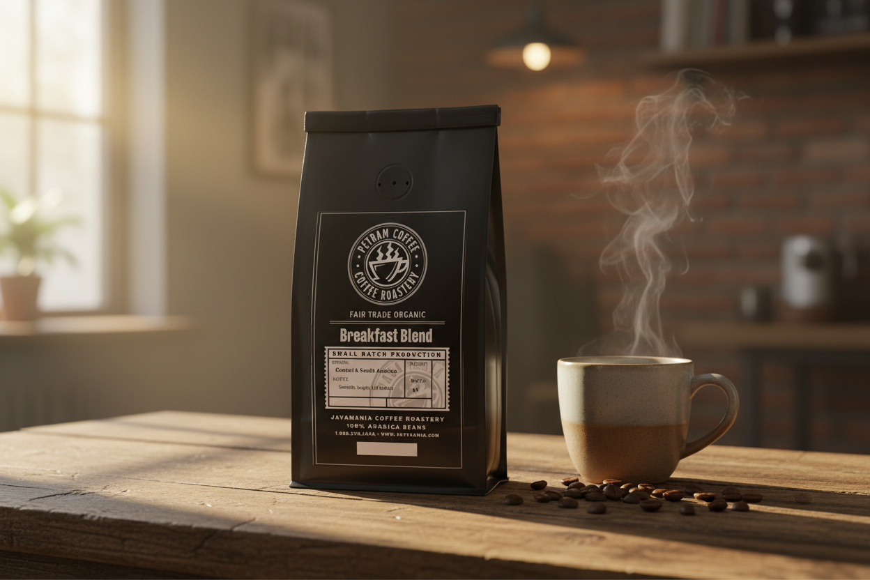 Breakfast Blend Coffee in morning setting